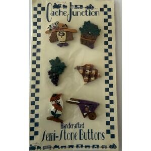 Cache Junction Handcrafted SemiStone Button Inspired Diana Call Collectible N711